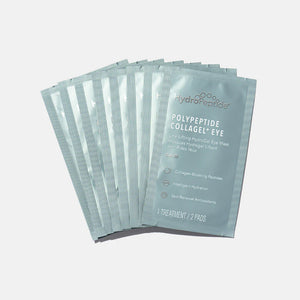 POLYPEPTIDE COLLAGEL+ EYE MASK
Хидрогел пачове за очи с пептиди за озаряване и хидратация
HydroPeptide