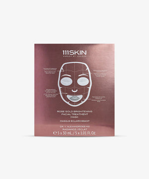 Rose Gold Brightening Facial Treatment Mask Boxed 5 бр
Роуз Голд Озаряваща Маска за Лице – Кутия 5 бр.
Хидрогелна маска 111SKIN с 24k злато и роза Дамасцена
за блясък и успокояване на кожата
Всеки тип кожа