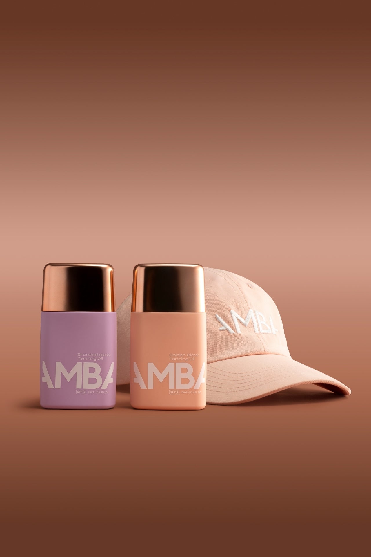 AMBA Sun Glow комплект
включва Golden Glow Tanning Oil SPF15 
Bronzed Glow Tanning Oil SPF15
с бадемово
кокосово и арганово масло
AMBA Halo Hat в пудрено-розов нюанс за сияйна и защитена кожа