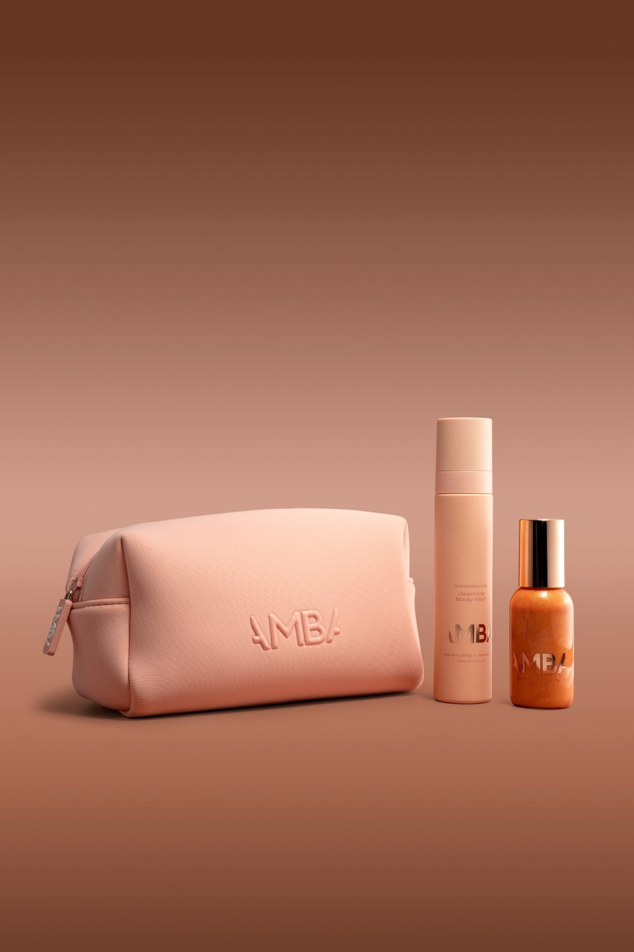 After Glow Bundle
Jasmine Body Mist 
Celestial Shimmering Gel-Oil 
GoGlow Pouch
с подхранващи масла и златисти частици за сияйна
 хидратирана и блестяща кожа
AMBA