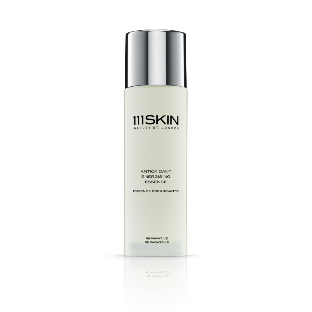 Antioxidant Energising Essence 100 ml
Антиоксидантна енергизираща есенция 111SKIN 
меден хлорофилин
алое вера 
гигантски водорасли 
успокояваща и възстановяваща формула за всеки тип и чувствителна кожа