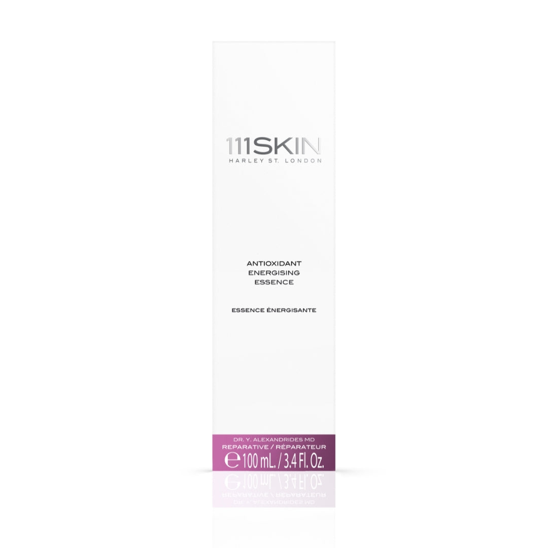 Antioxidant Energising Essence 100 ml
Антиоксидантна енергизираща есенция 111SKIN 
меден хлорофилин
алое вера 
гигантски водорасли 
успокояваща и възстановяваща формула за всеки тип и чувствителна кожа