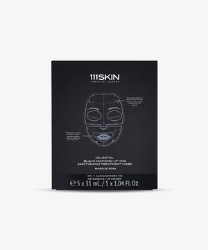 Celestial Black Diamond Lifting and Firming Treatment Mask (Box of 5)
Маска за лице с диамантени микрочастици и гликопептиди от годжи бери за лифтинг и изглаждане на фините линии
Всеки тип кожа
111SKIN