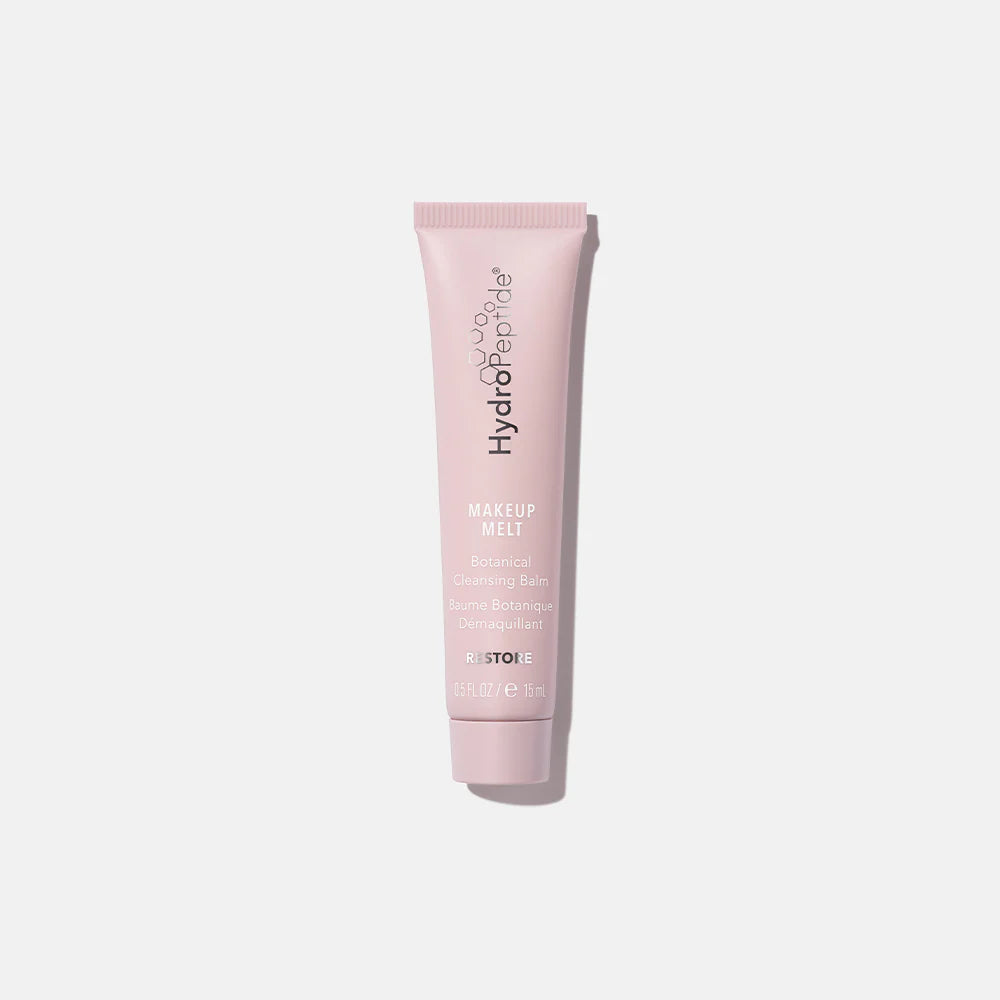 TRAVEL-SIZE MAKEUP MELT
Трансформиращ почистващ балсам 
с ботанически екстракти
който нежно премахва грим и замърсявания
без да изсушава кожата 
подходящ за чувствителна и суха кожа\
HydroPeptide