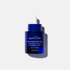 TRIPLE ACID PEPTIDE PEEL
Leave-on пилинг за лице с трипъл-киселинен комплекс
екстракт от водорасли и пептиди
който омекотява текстурата на кожата
намалява фини линии и тъмни петна 
подобрява сиянието
HydroPeptide