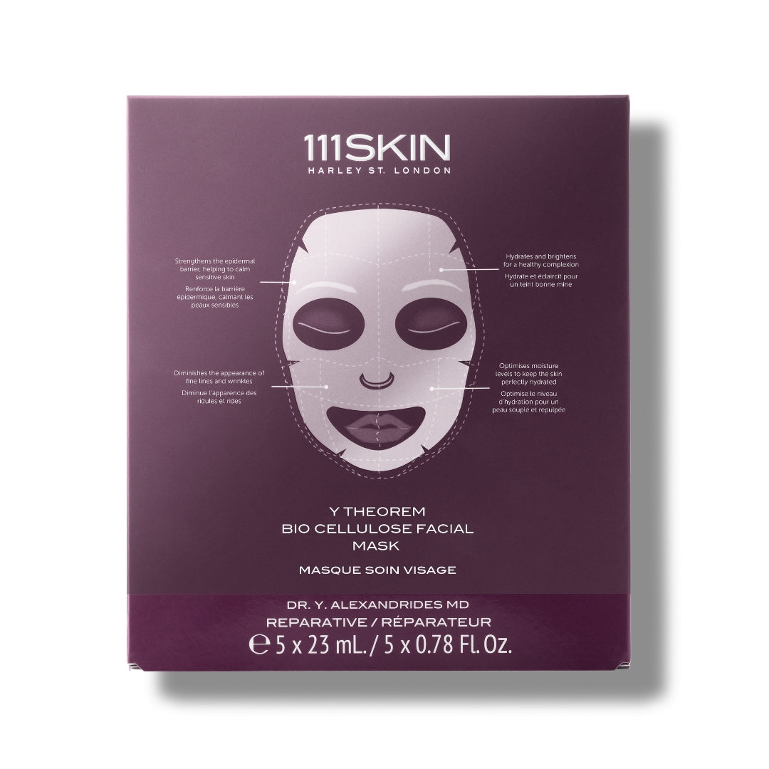 Y Theorem Bio cellulose Facial Mask Box /5/
Успокояваща биоцелулозна маска 
морска анемона
ектоин и NAC Y2 – 
възстановяваща и укрепваща формула 
за стресирана, чувствителна и дехидратирана кожа
111SKIN